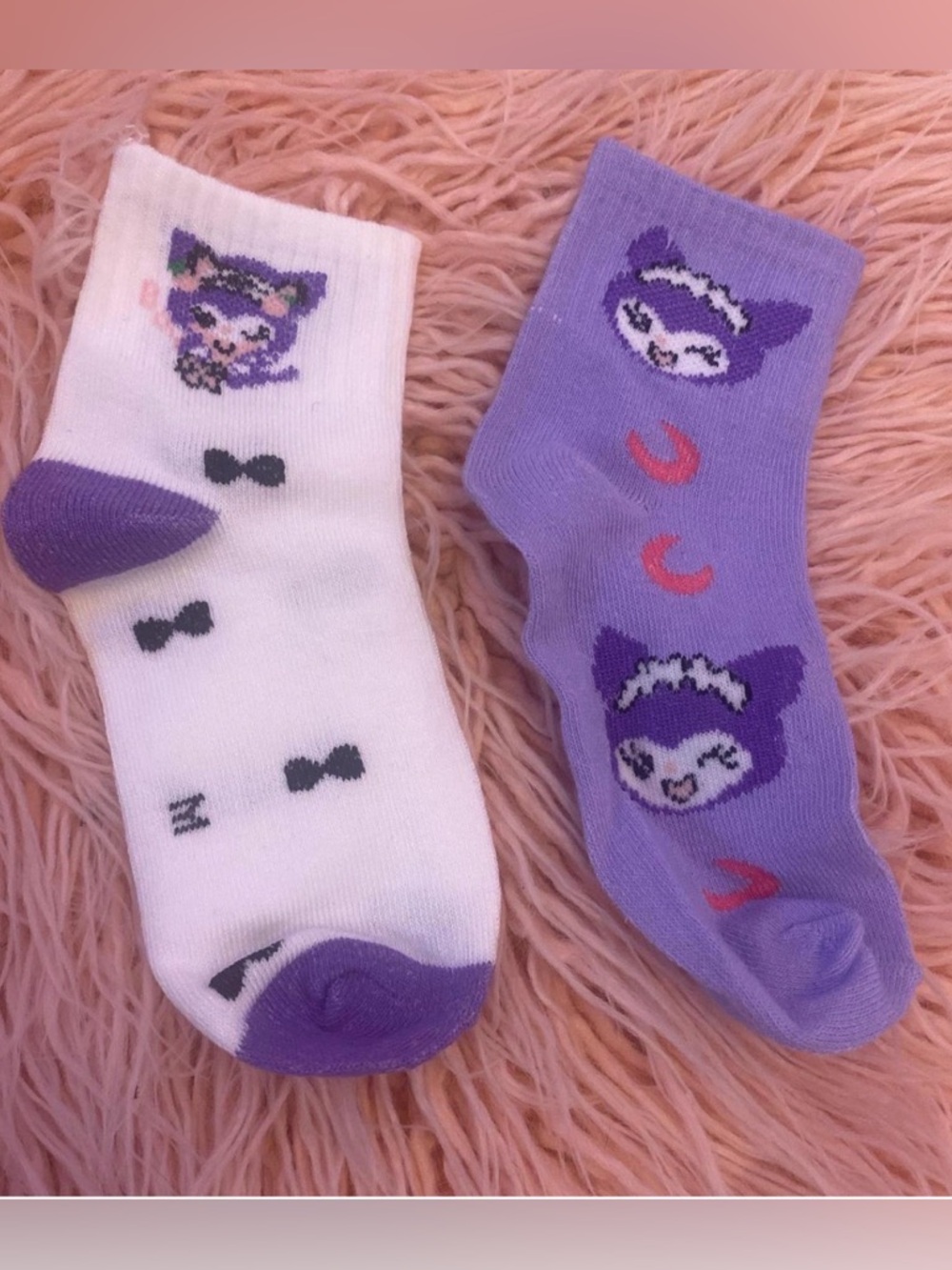 Set of 10 Girls Kuromi Ankle Socks 4 year old Size